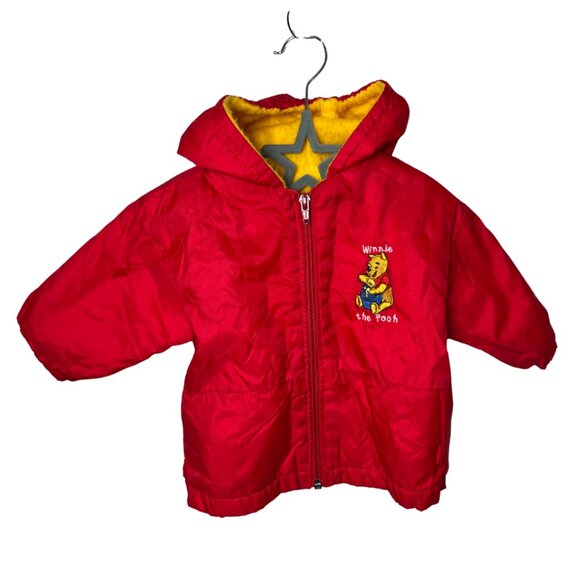Vintage Winnie The Pooh Red Jacket Embroidered Gender Neutral - Picture 1 of 7